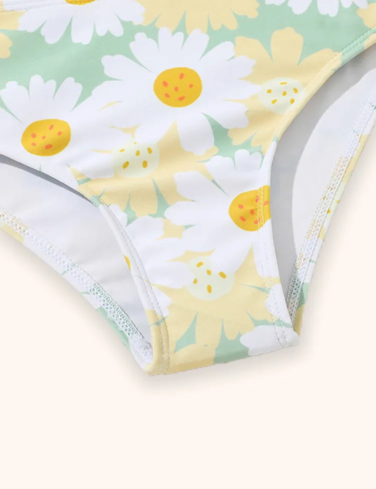 Chrysanthemum Printed Swimsuit