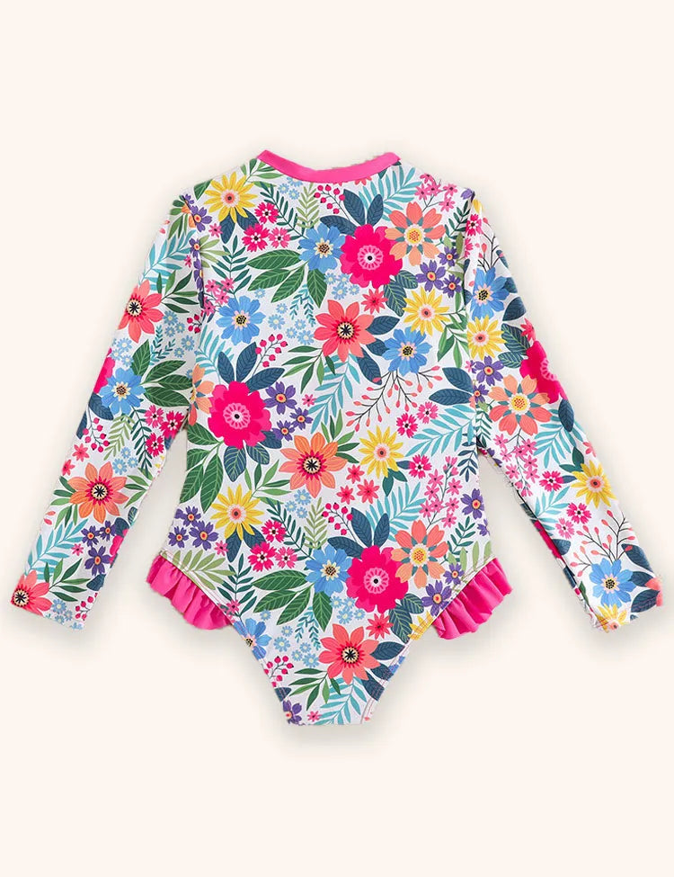 Flower Printed Swimsuit