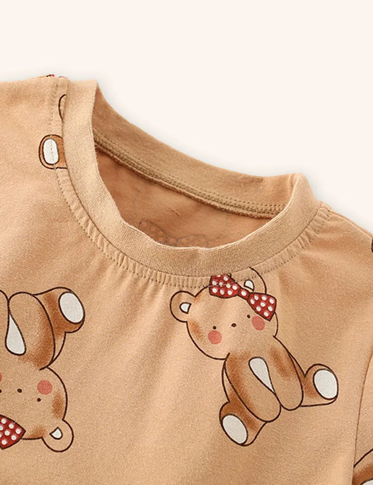 Cute Bear Printed Dress
