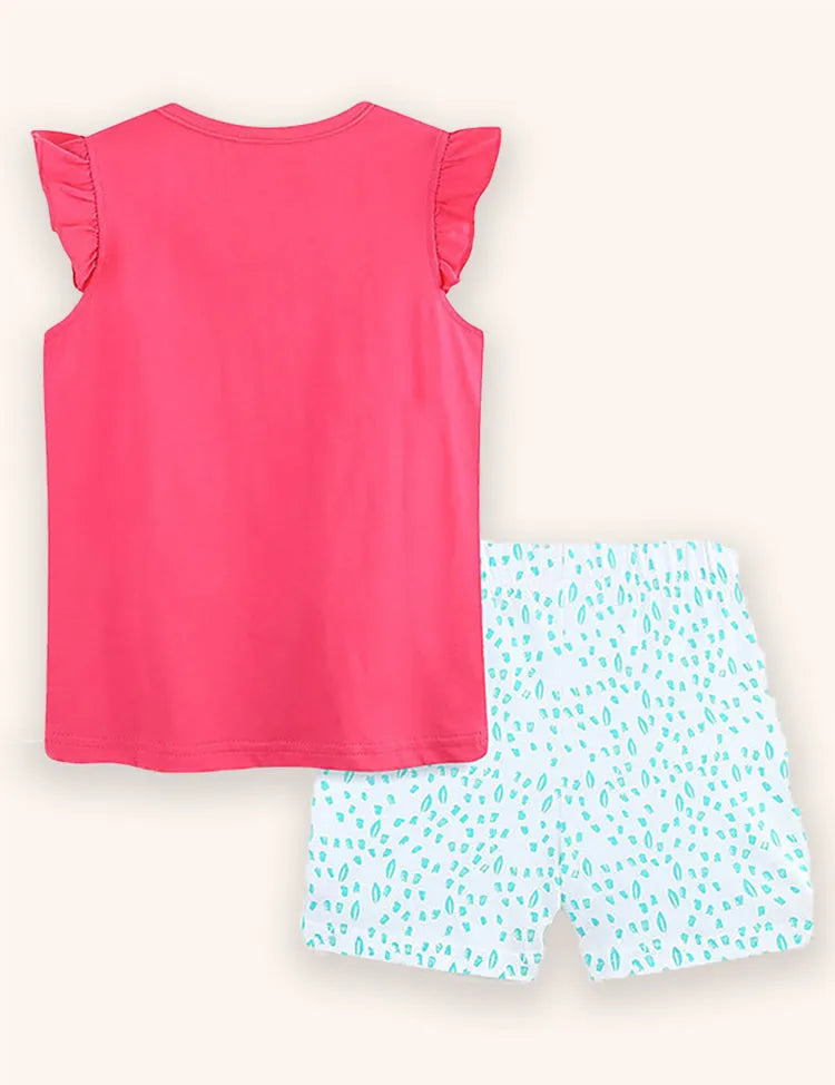 Giraffe Applique T-shirt Set