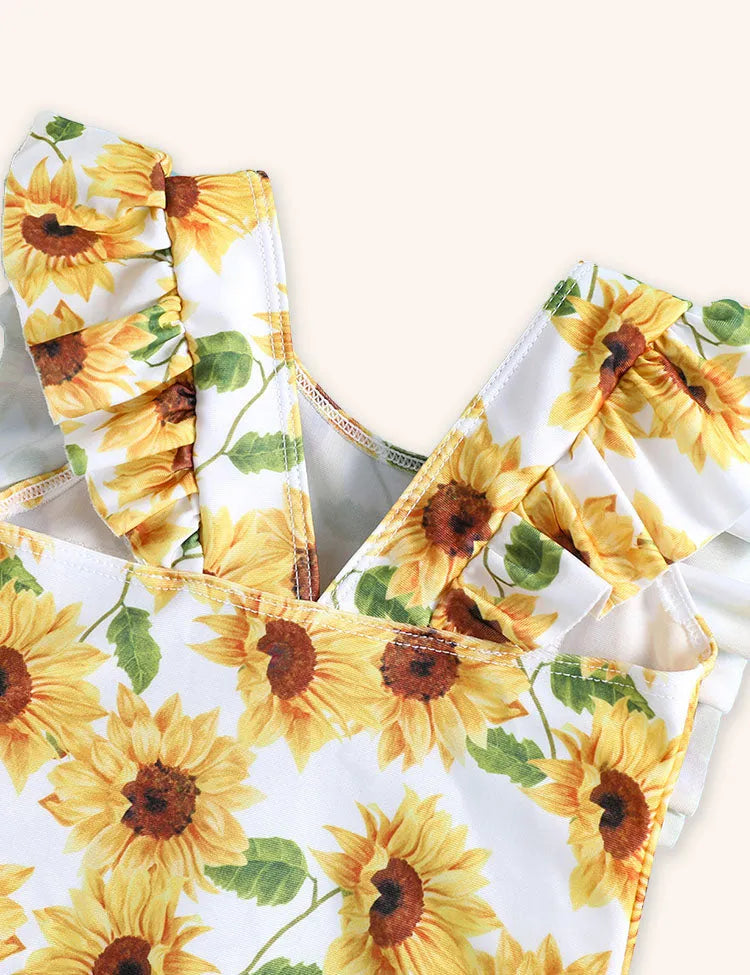 Sunflower Printed One-piece Swimsuit