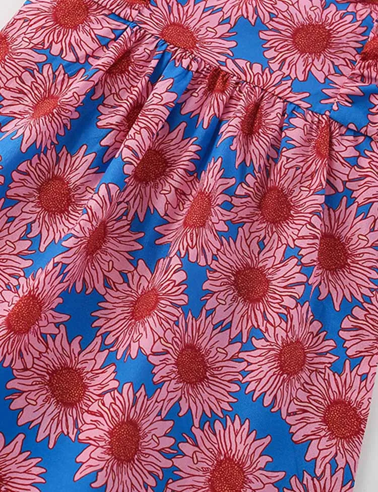 Flower Printed Sleeveless Dress