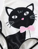 Cute Black Cat Swimsuit