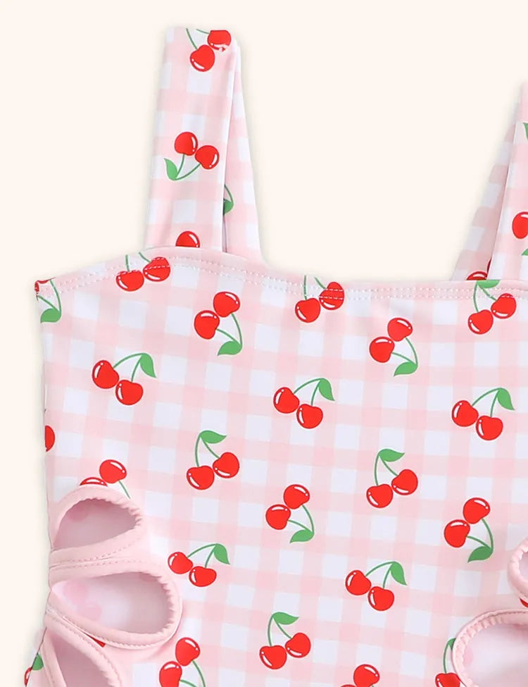 Cute Cherry Printed Swimsuit