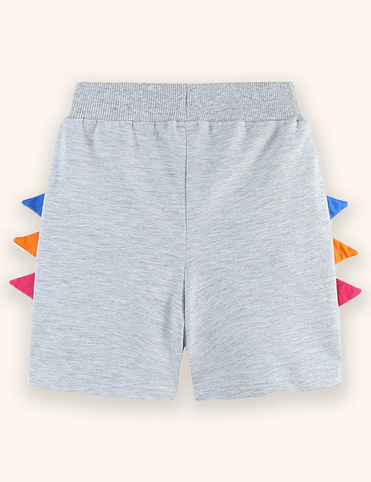 Dinosaur Teeth Cotton Shorts