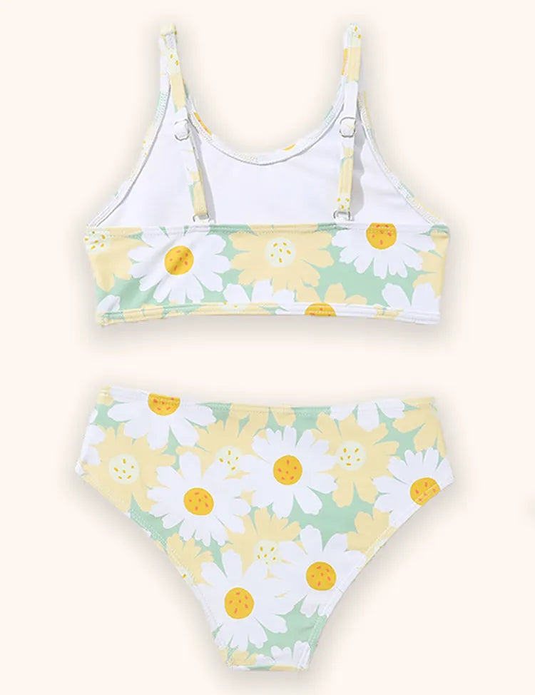 Chrysanthemum Printed Swimsuit