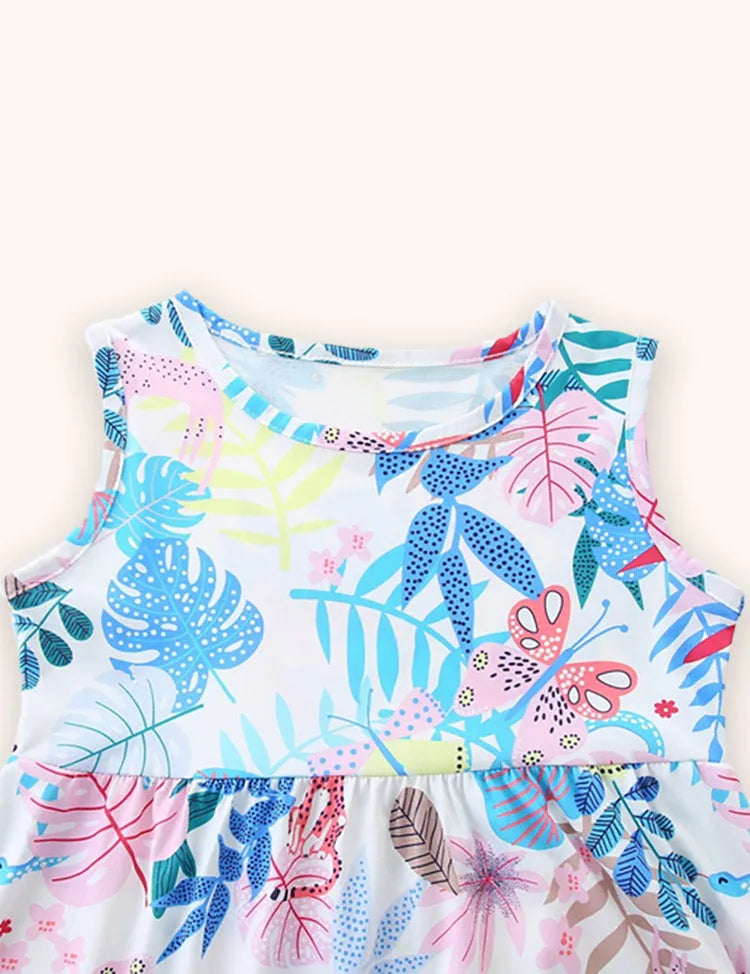 Fresh Leaf Printed Dress