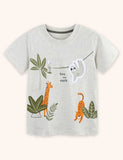 Animal and Plant Printed T-shirt Set