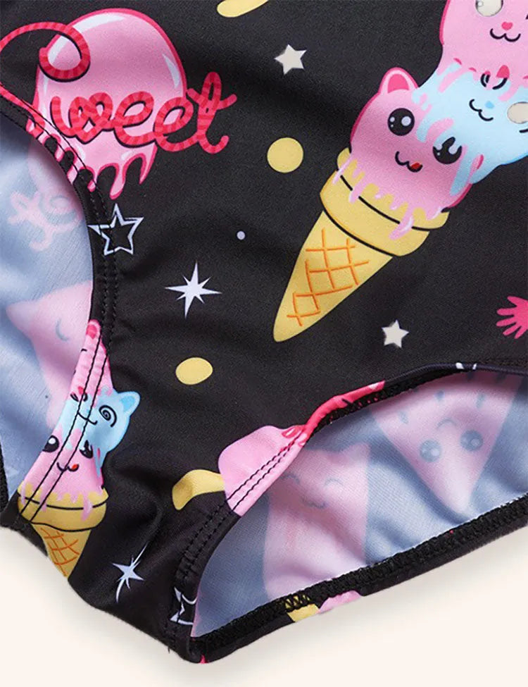 Watermelon Ice Cream Printed Swimsuit