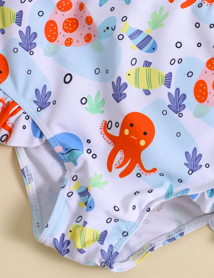 Octopus Printed Swimsuit