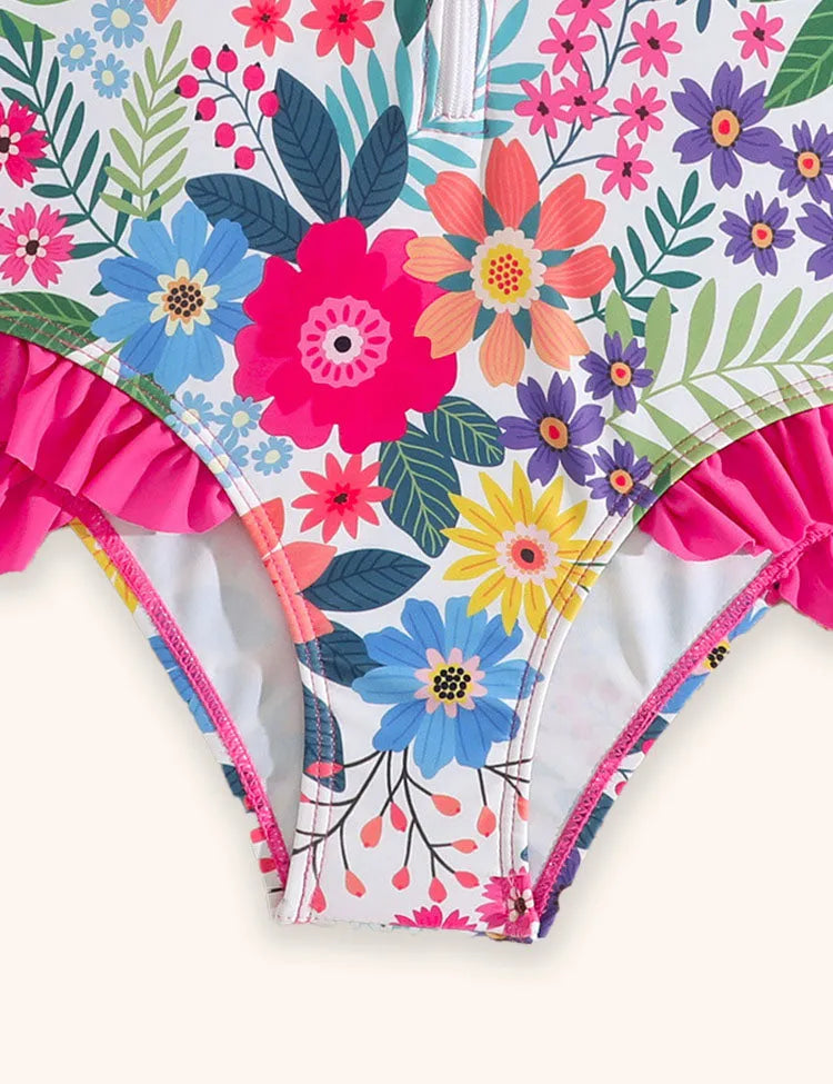 Flower Printed Swimsuit