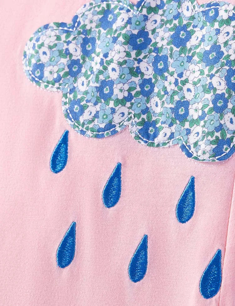 Cartoon Weather Applique Dress