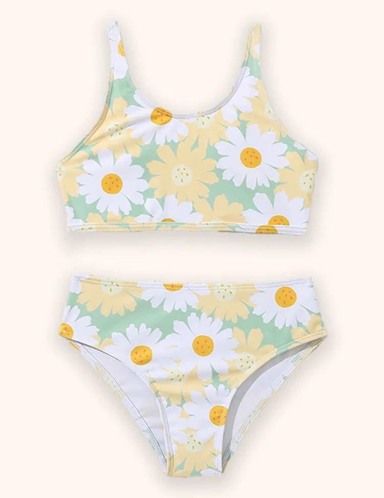 Chrysanthemum Printed Swimsuit