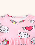 Cartoon Cloud Printed Dress