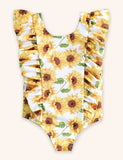 Sunflower Printed One-piece Swimsuit