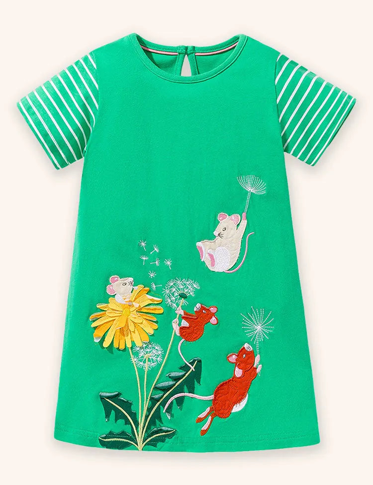 Little Mouse Applique Dress