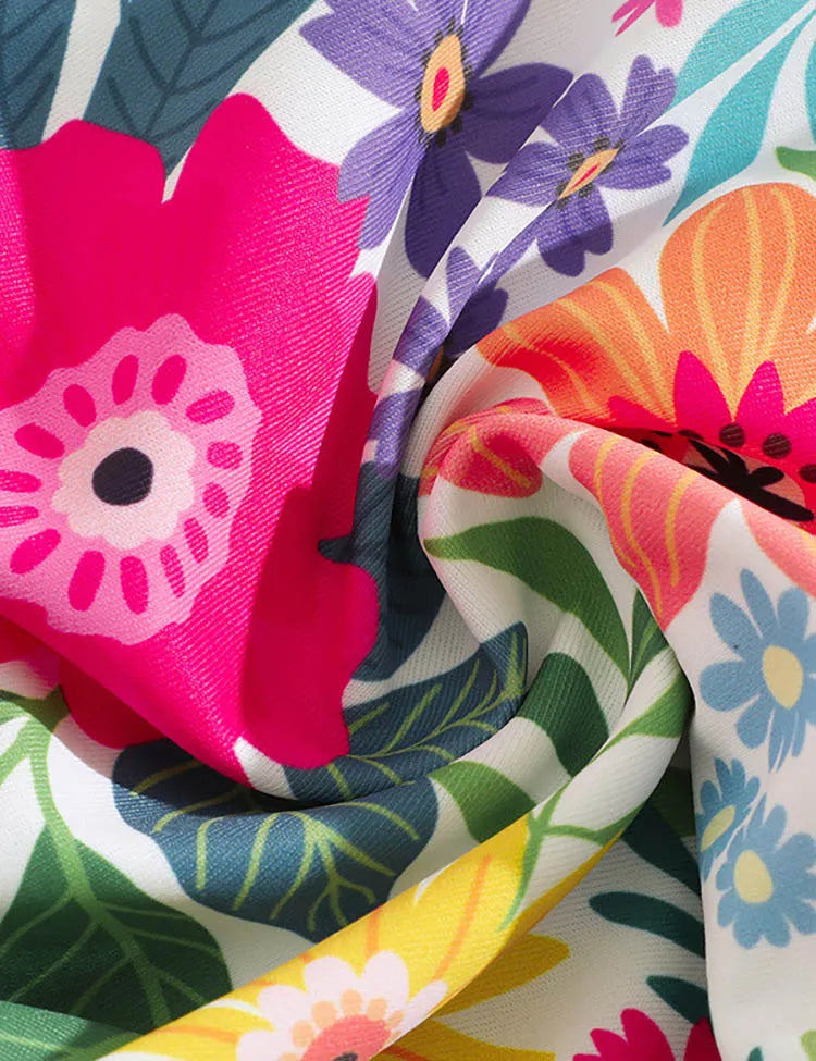 Flower Printed Swimsuit