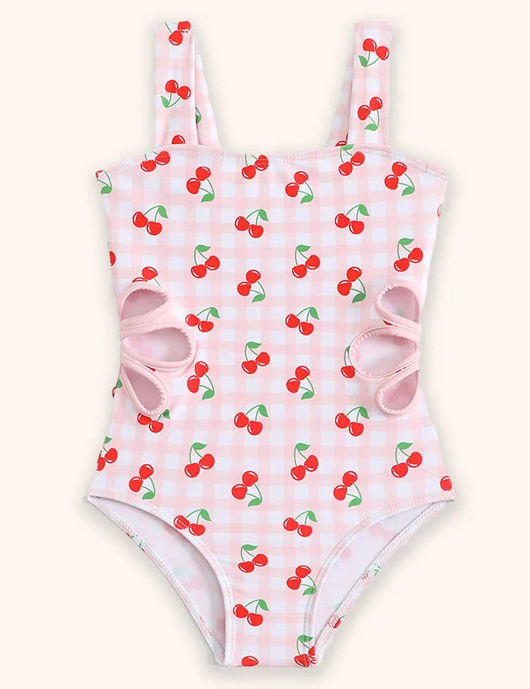 Cute Cherry Printed Swimsuit