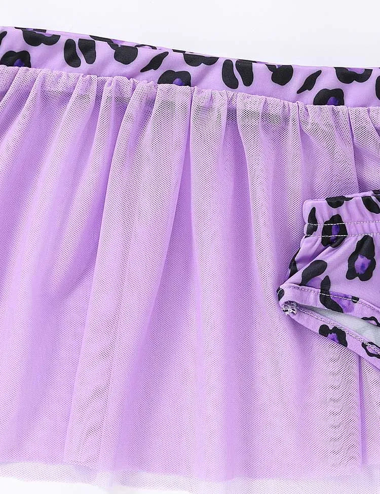 Leopard Printed Split Swimsuit