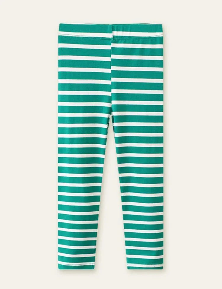 100%Cotton Striped Leggings - Mini Taylor