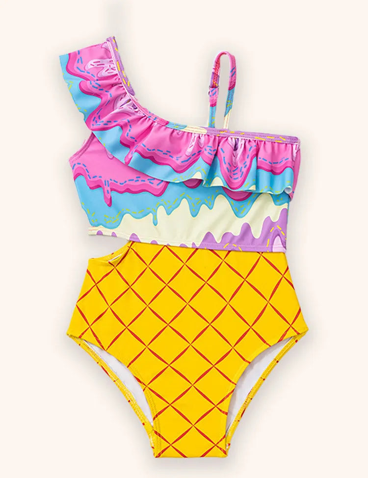 Cute Cartoon Print Swimsuit