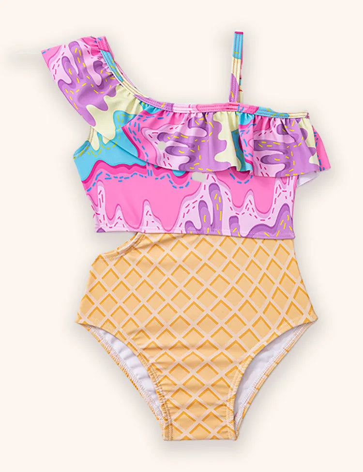 Cute Cartoon Print Swimsuit