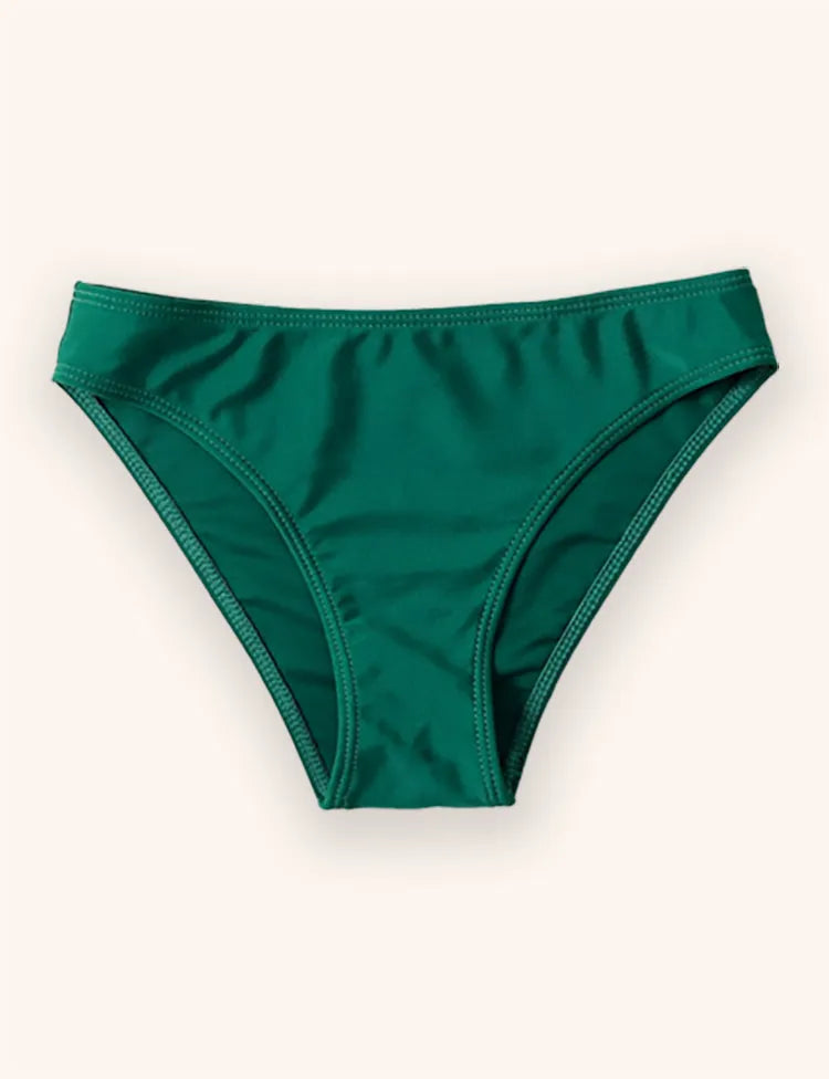 Leaf Printed Split Swimsuit Set