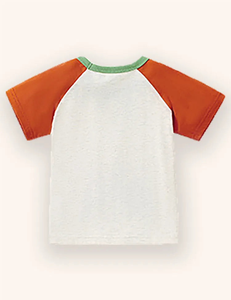 Cartoon Car Applique T-Shirt