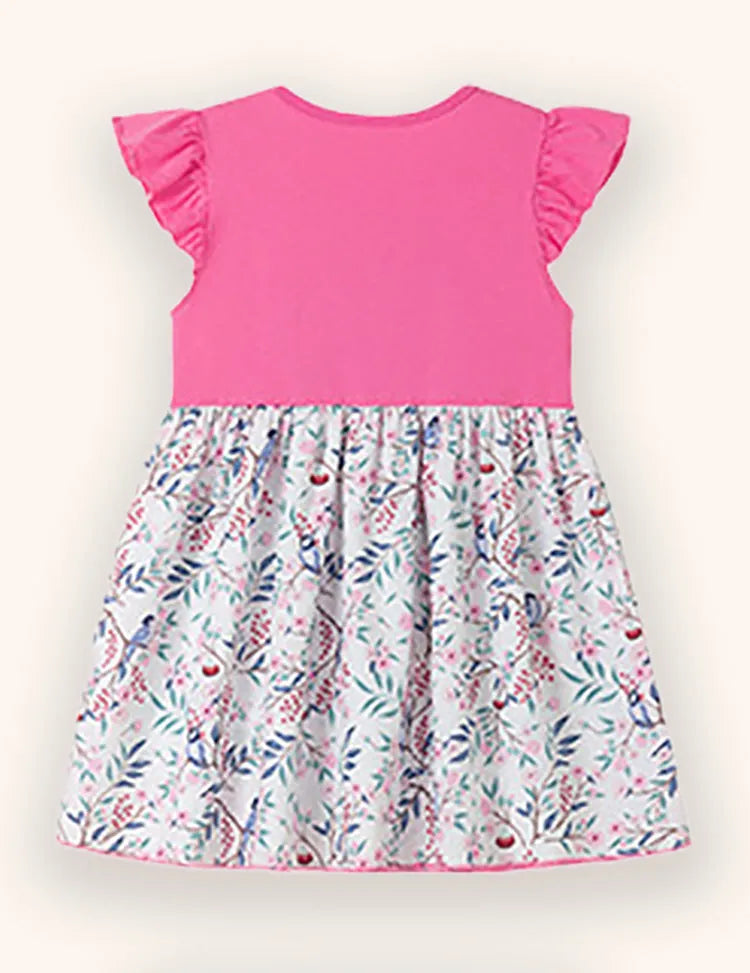 Cartoon Car Applique Dress