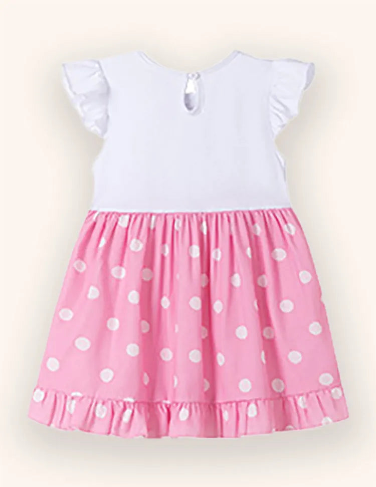 Baby Elephant Bow Printed Dress