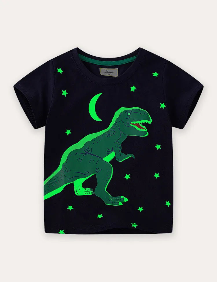 Luminous Dinosaur Short-sleeved T-shirt