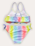 Rainbow Striped Bikini Set