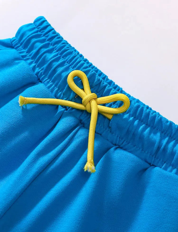 Cartoon Crocodile Appliqué T-Shirt Set