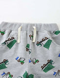 Cartoon Truck Printed Shorts