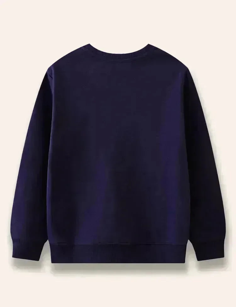 Christmas Santa Claus Excavator Appliqué Sweatshirt