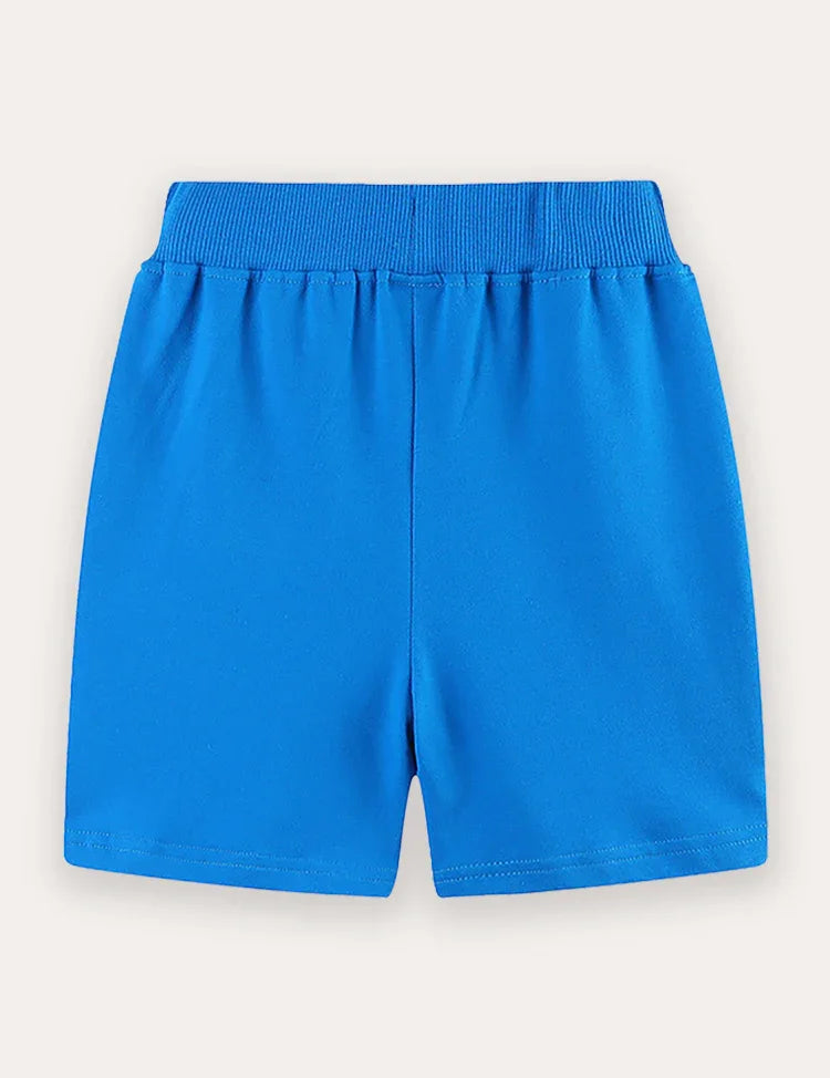 Cartoon Dinosaur Applique Shorts