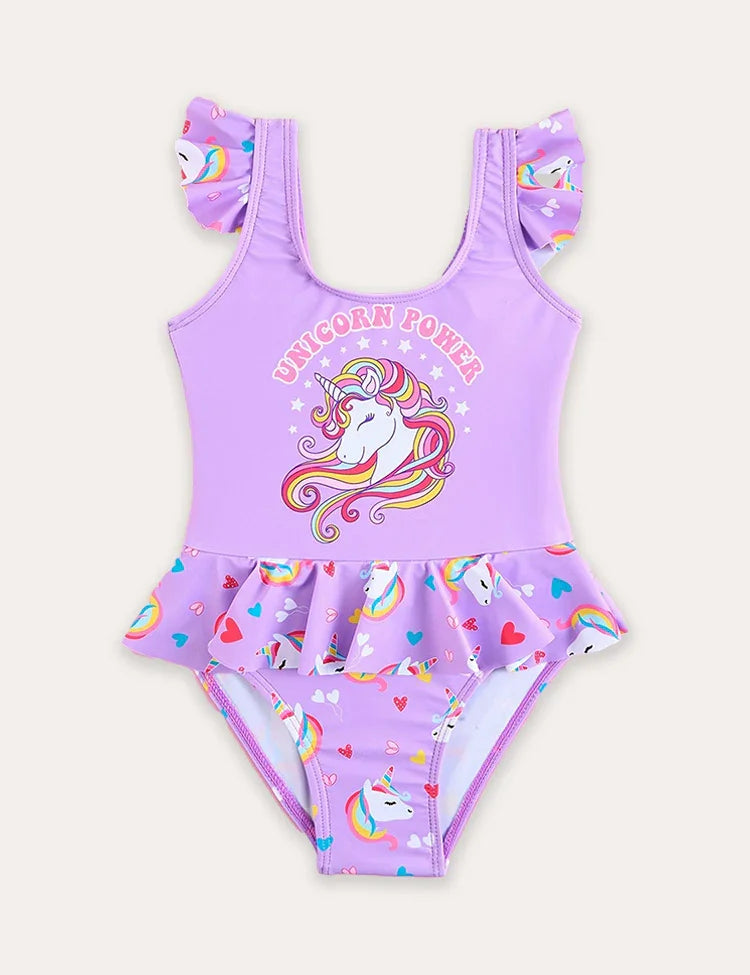 Unicorn Print Swimsuit