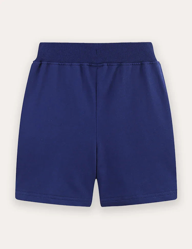 Parrot Embroidered Cotton Shorts