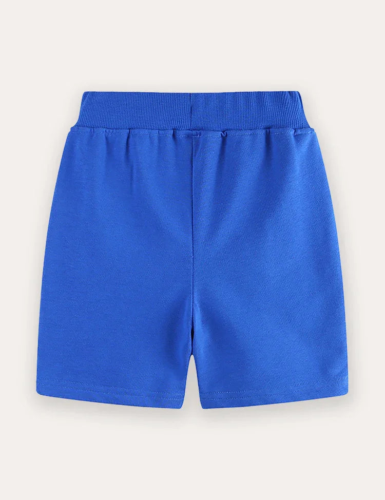 Cartoon Lion Embroidered Shorts