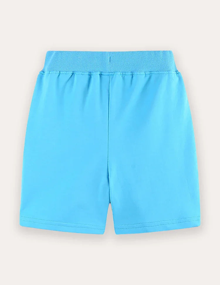 Bunny Embroidered Cotton Shorts