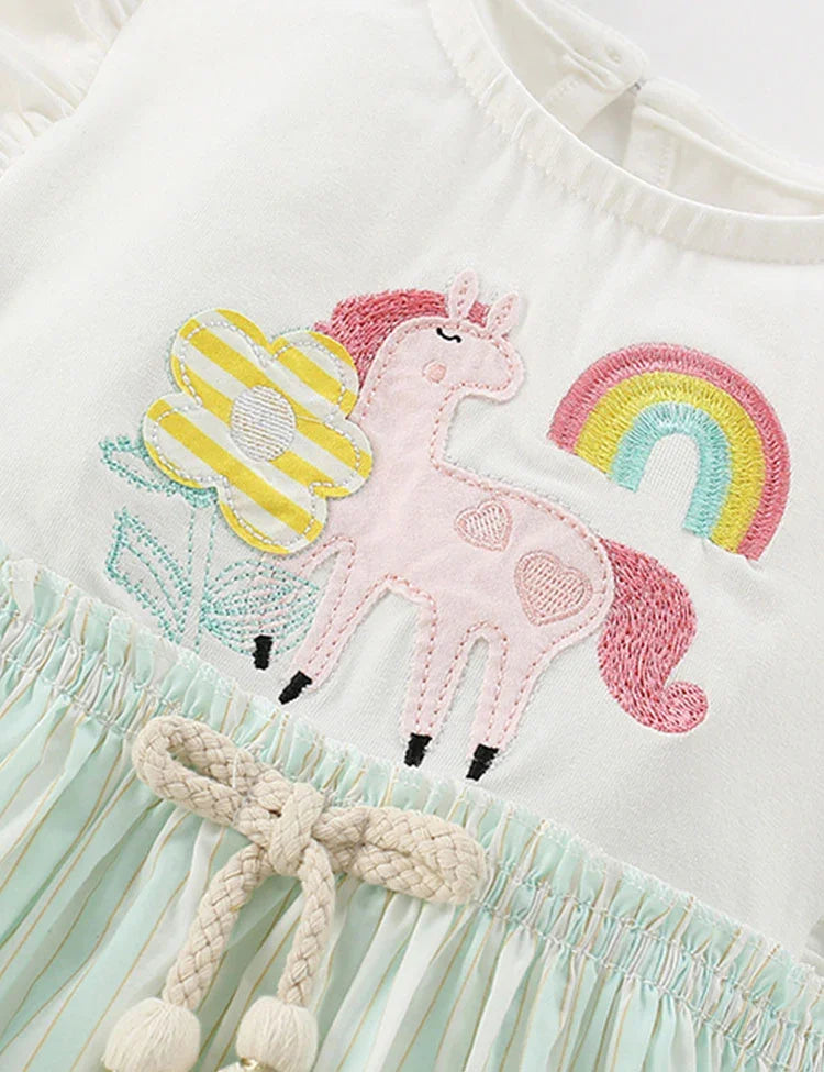 Pony Embroidered Dress