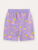 Rainbow Printed Cotton Shorts