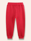 Hedgehog Mushroom Appliqué Sweatpants