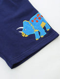 Cartoon Dinosaur Applique Shorts
