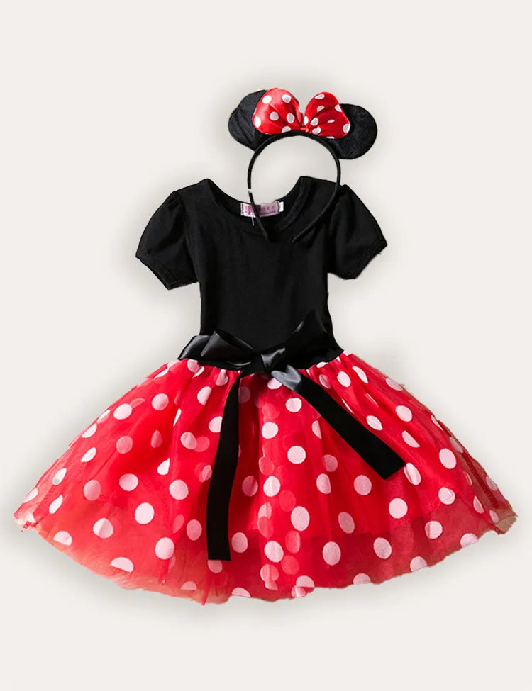 Bow Tulle Dress With Headband