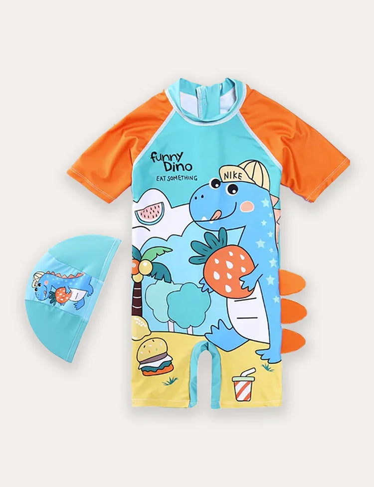 Cartoon Print One-piece Swimsuit