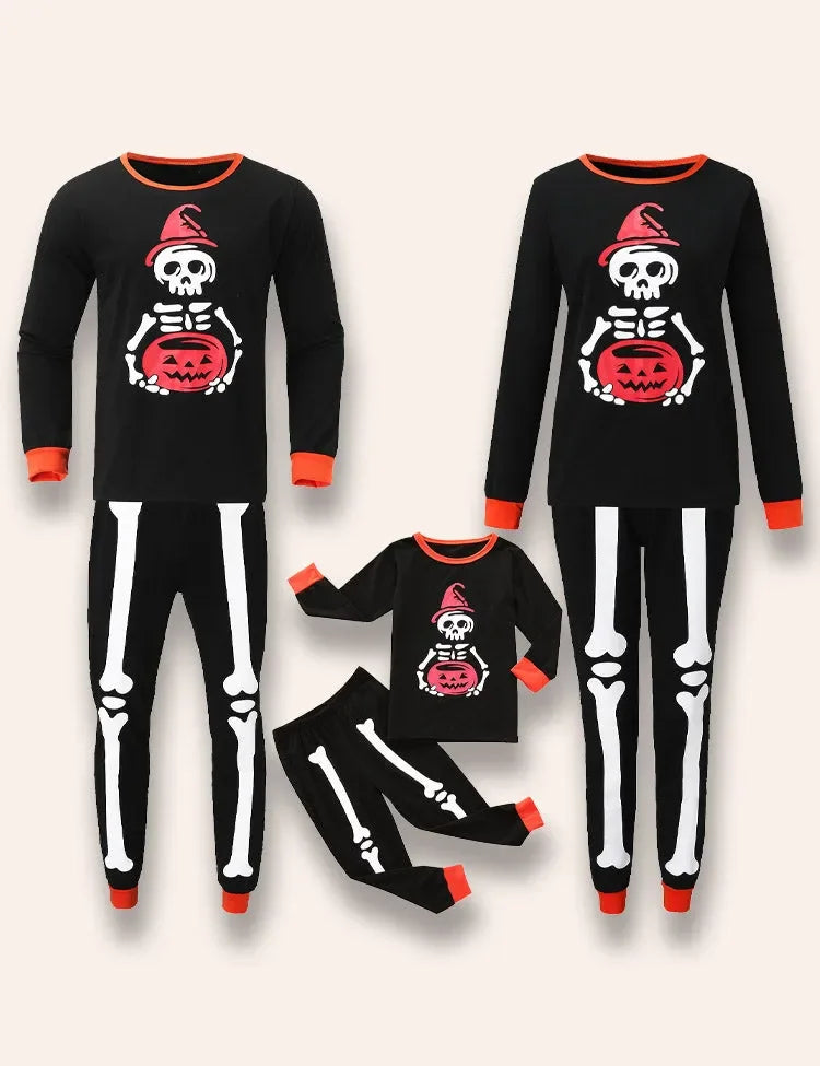 Halloween Skeleton Family Matching Pajamas
