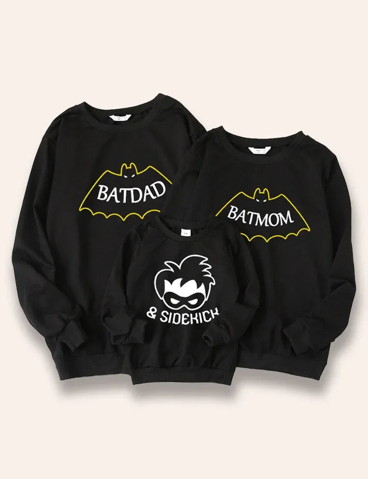 Halloween Batman&Sidekick Printed Family Matching Sweatshirt