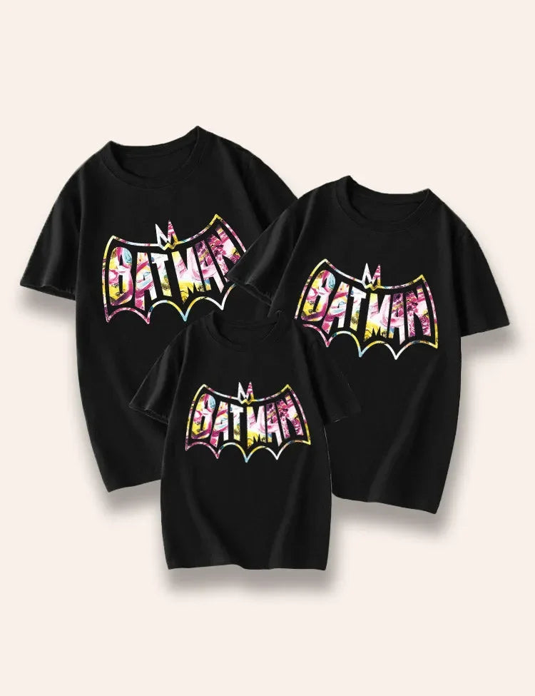 Halloween Multi Batman Printed Family Matching T-Shirt