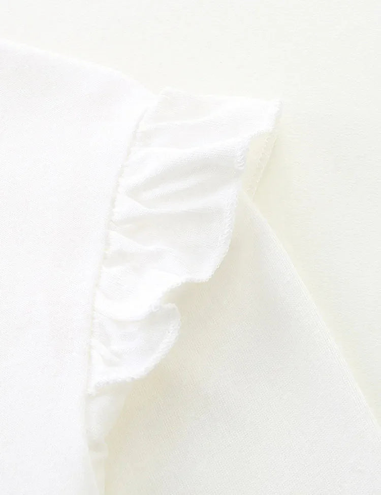 Halloween Cartoon Cat Pumpkin Long Sleeve Ruffled T-Shirt